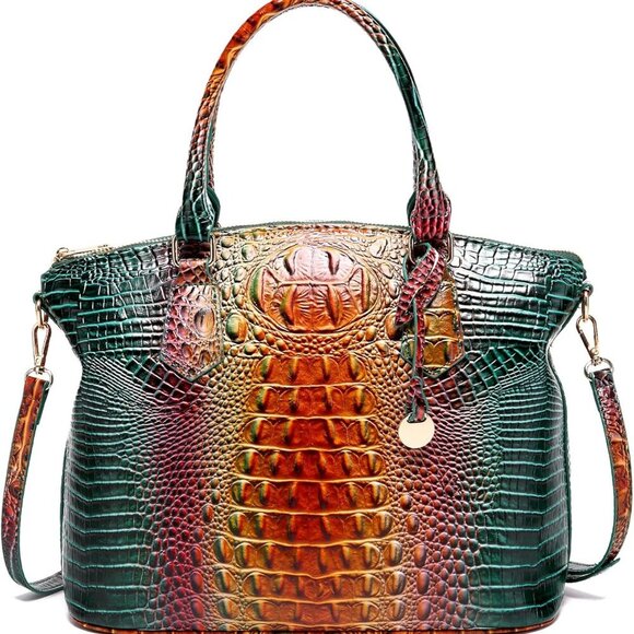 Women Purse Satchel Bag Long Crossbody Classy Tote Bag Top Handle Vegan Leather - Picture 1 of 8